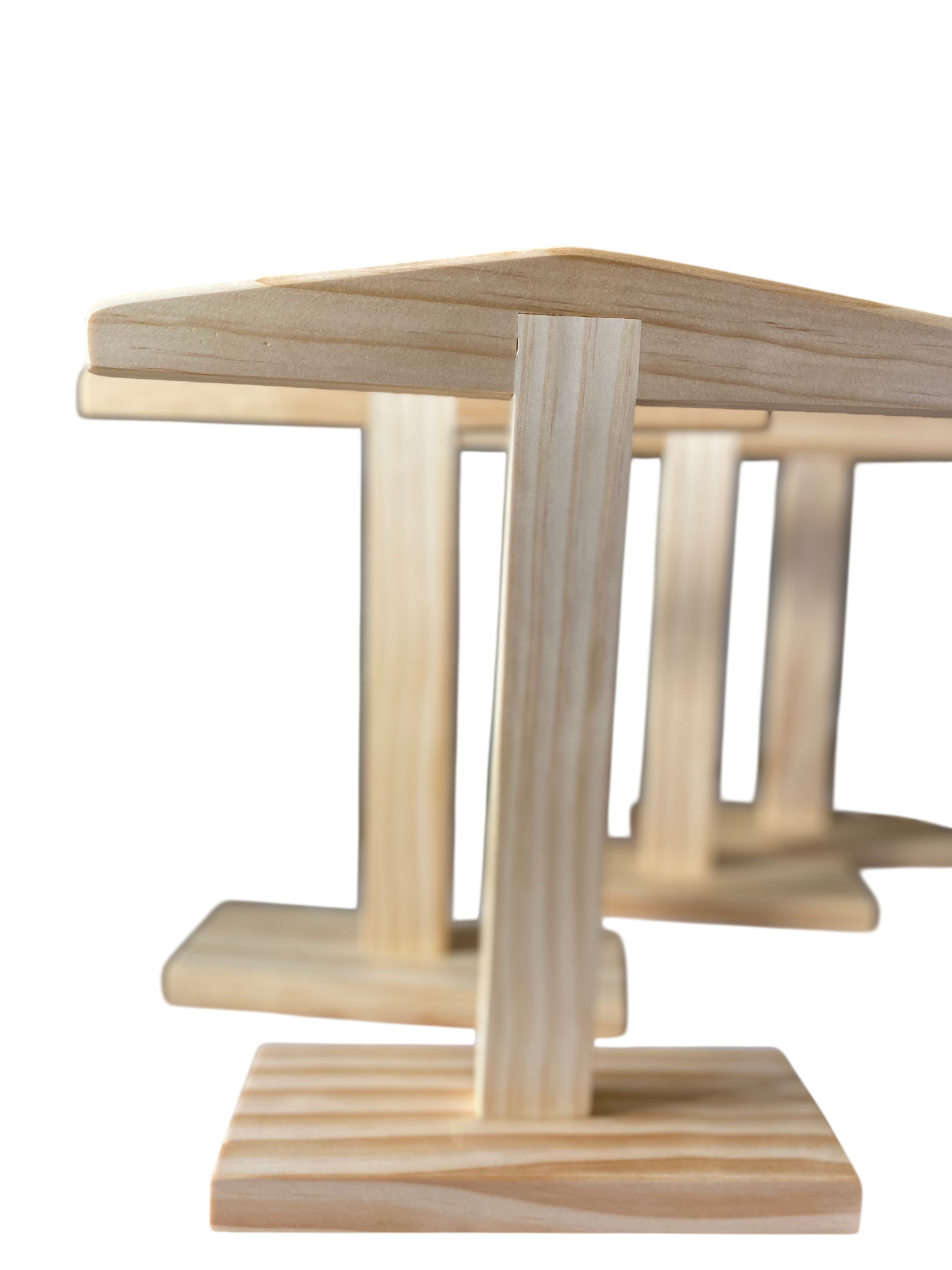 4 Liturgical Colors Set: Mini-Chasubles with Wooden Stands