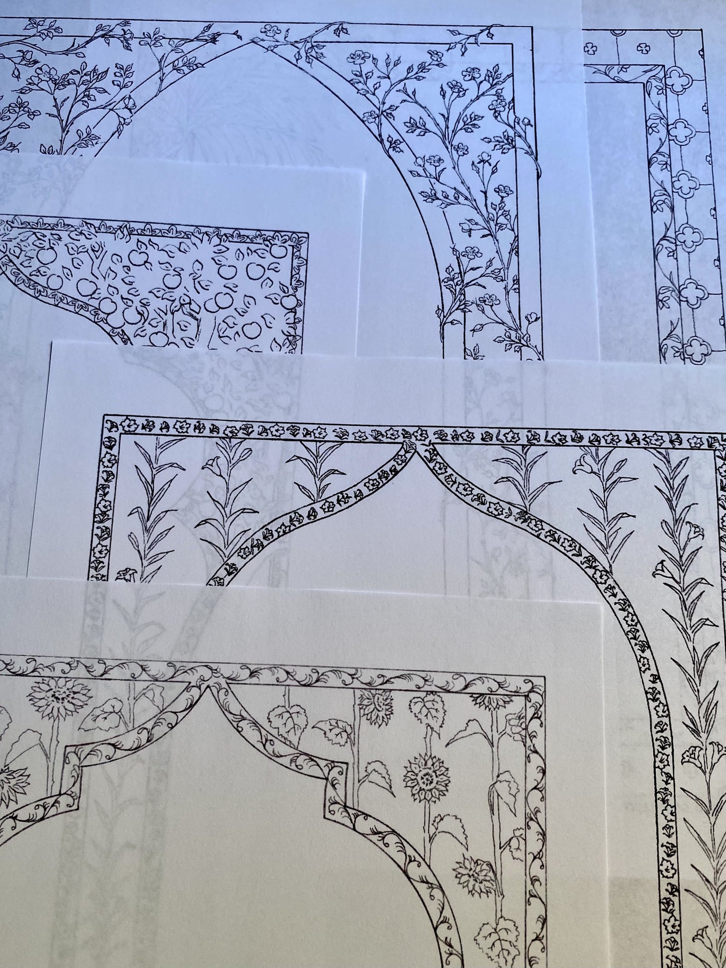 Prayer Card Borders B&W - Five Glorious Mysteries - Printable Download