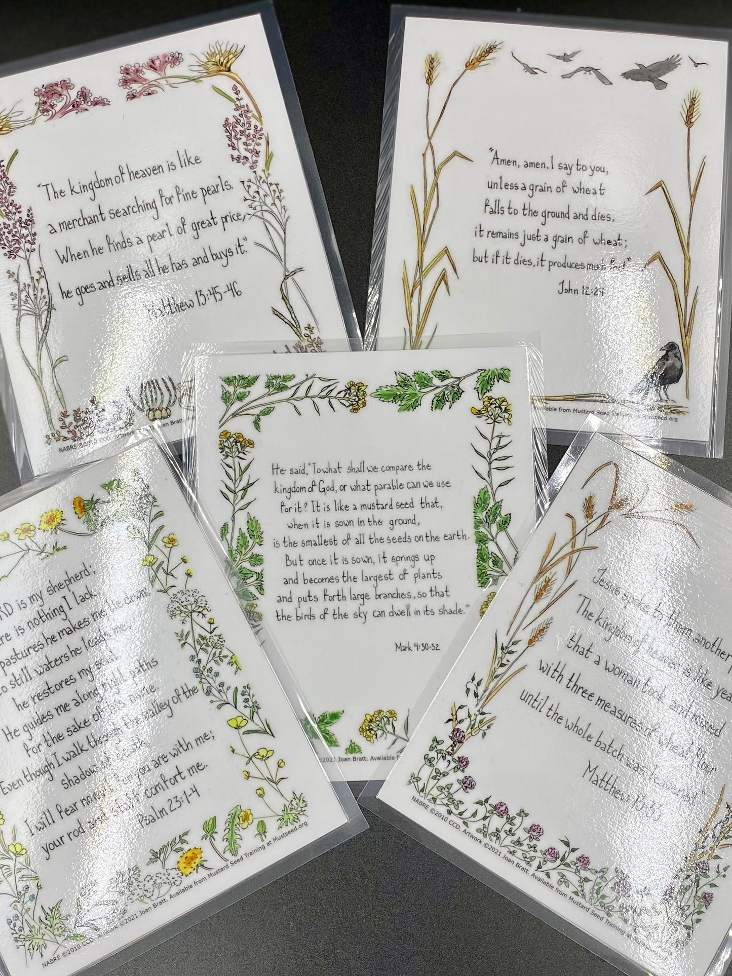 Set of 5 Prayer Cards - Kingdom Parables - Printable Download