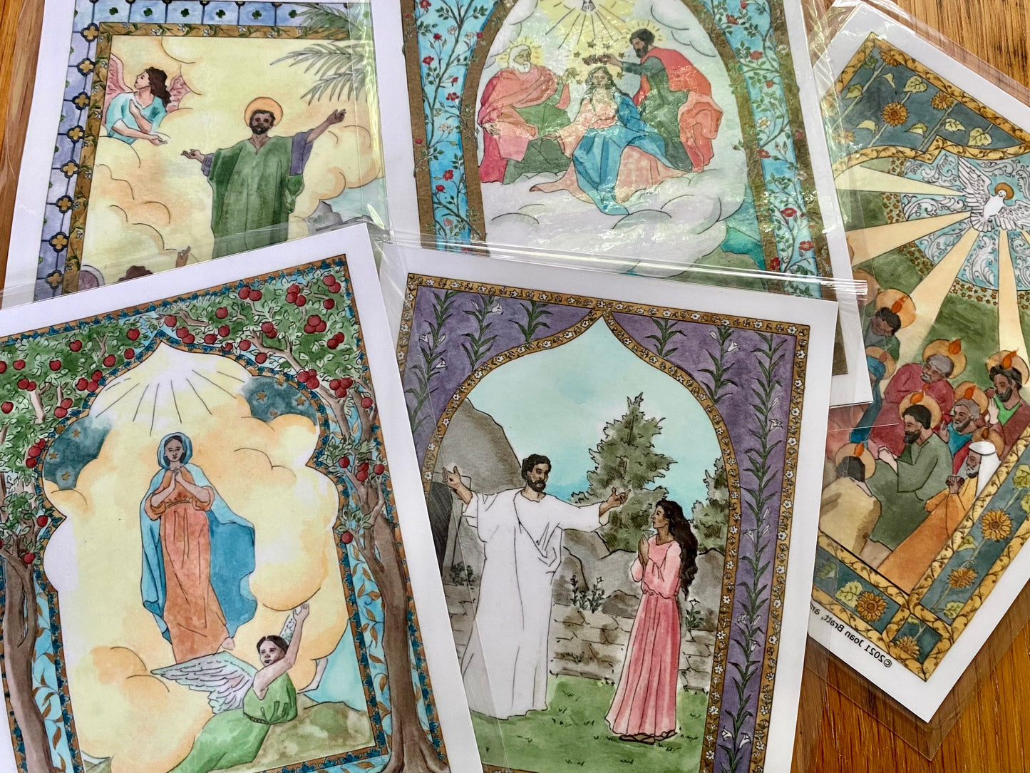 Set of 5 Prayer Cards - Glorious Mysteries - Printable Download