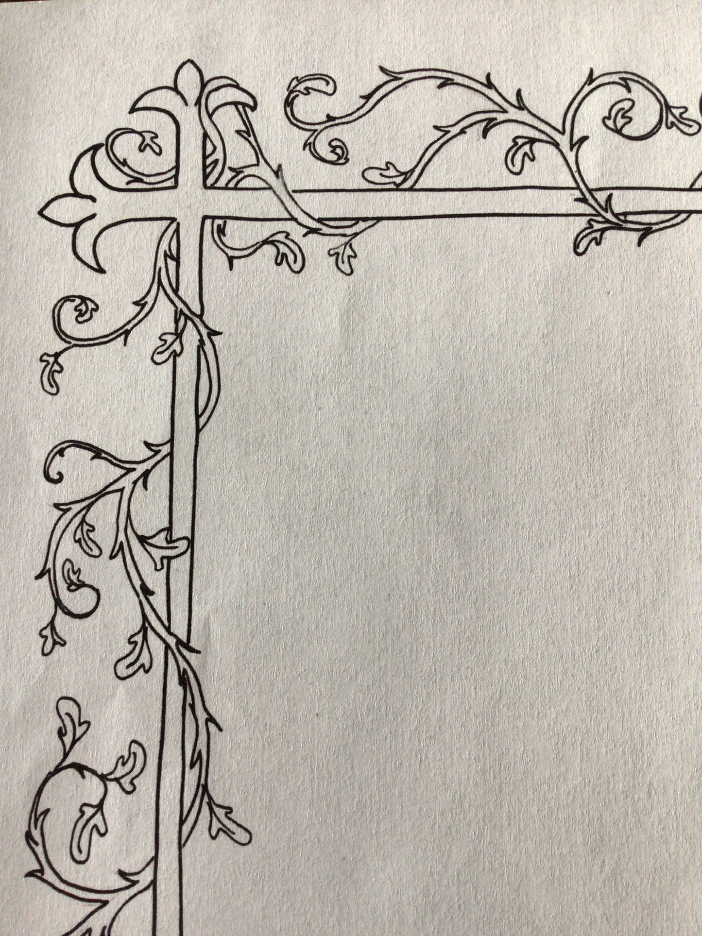 Prayer Card Borders B&W - Printable Download - Five Messianic Prophecies (Level 1)