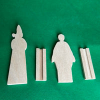 Bishop & Priest Figure Set - 1/4" Plain
