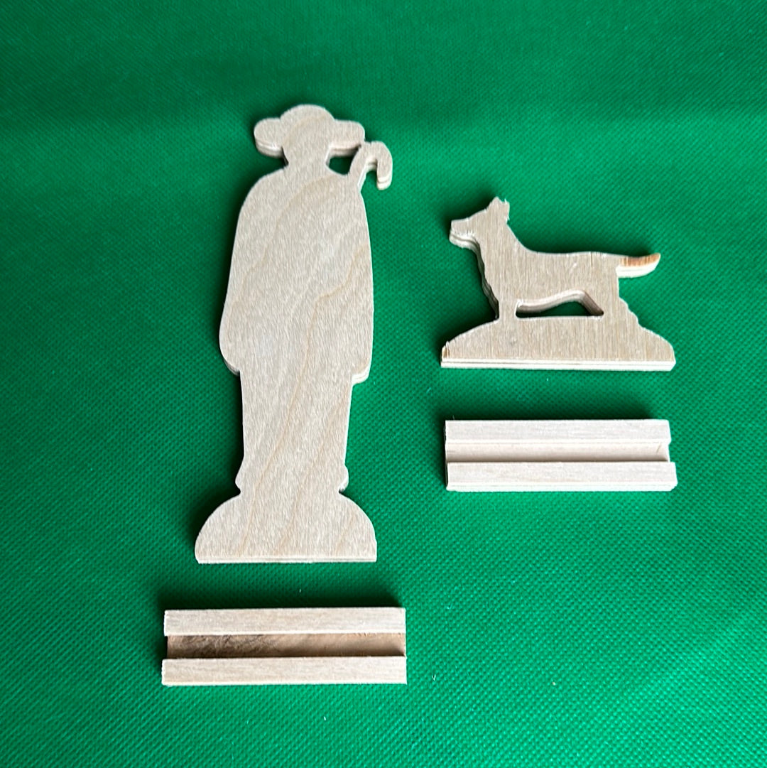 Wolf & Hireling Figure Set - 1/4" Plain