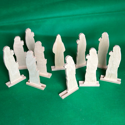 Ten Bridesmaids Figure Set - 1/4" Plain