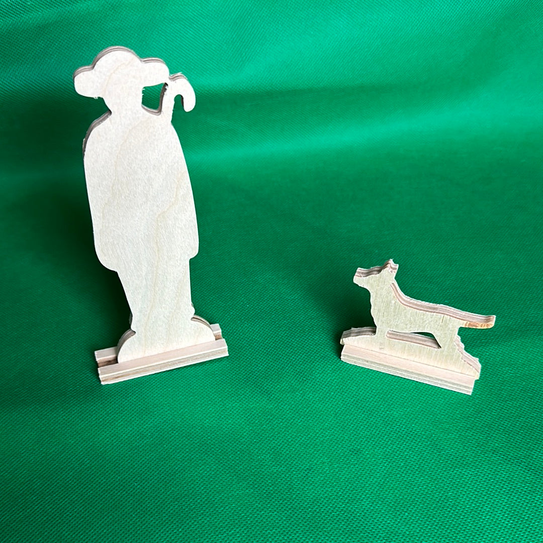 Wolf & Hireling Figure Set - 1/4" Plain