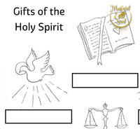 Gifts of the Holy Spirit - Printable Coloring Page & Matching Activity