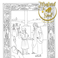 Joyful Mysteries - Five Printable Coloring Pages