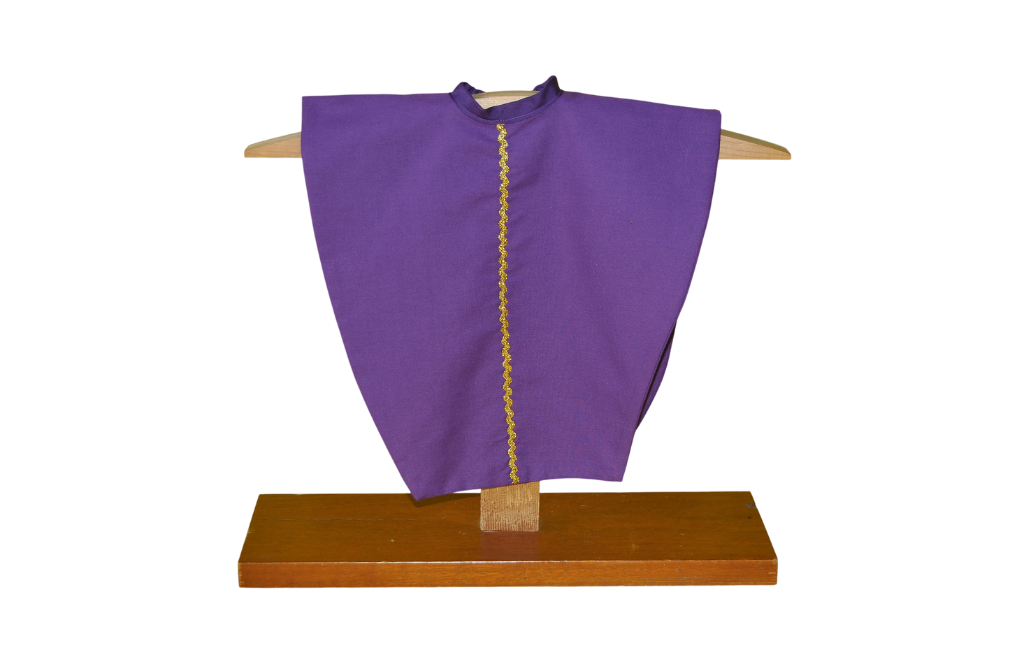 4 Liturgical Colors Set: Mini-Chasubles with Wooden Stands
