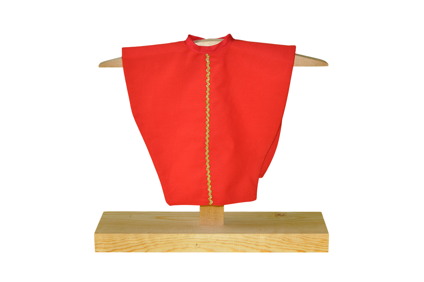 4 Liturgical Colors Set: Mini-Chasubles with Wooden Stands