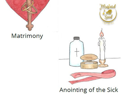 Seven Sacraments - Printable Coloring Page & Matching Activity