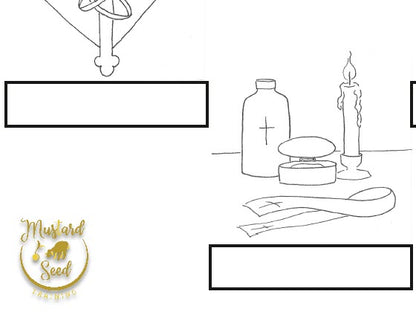 Seven Sacraments - Printable Coloring Page & Matching Activity