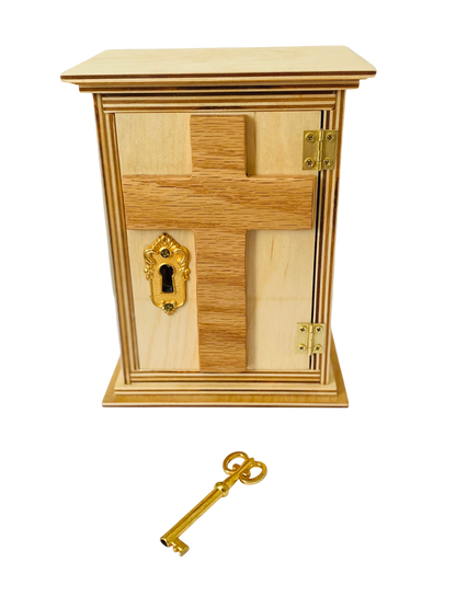 Tabernacle (Wooden Miniature with 2 Keys) - Made to Order