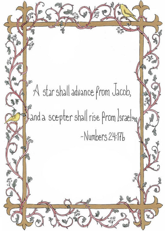 Star and Scepter Prophecy - Numbers 24:17b - Art Print