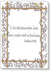 Star and Scepter Prophecy - Numbers 24:17b - Greeting Card