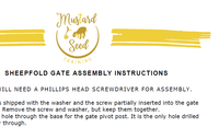FREE Download: Sheepfold Fence & Gate Assembly Instructions
