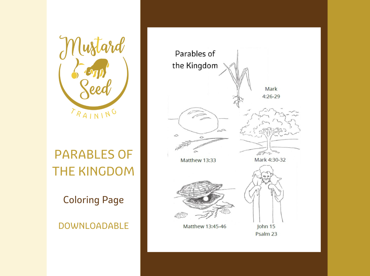 Parables of the Kingdom Printable Coloring Page