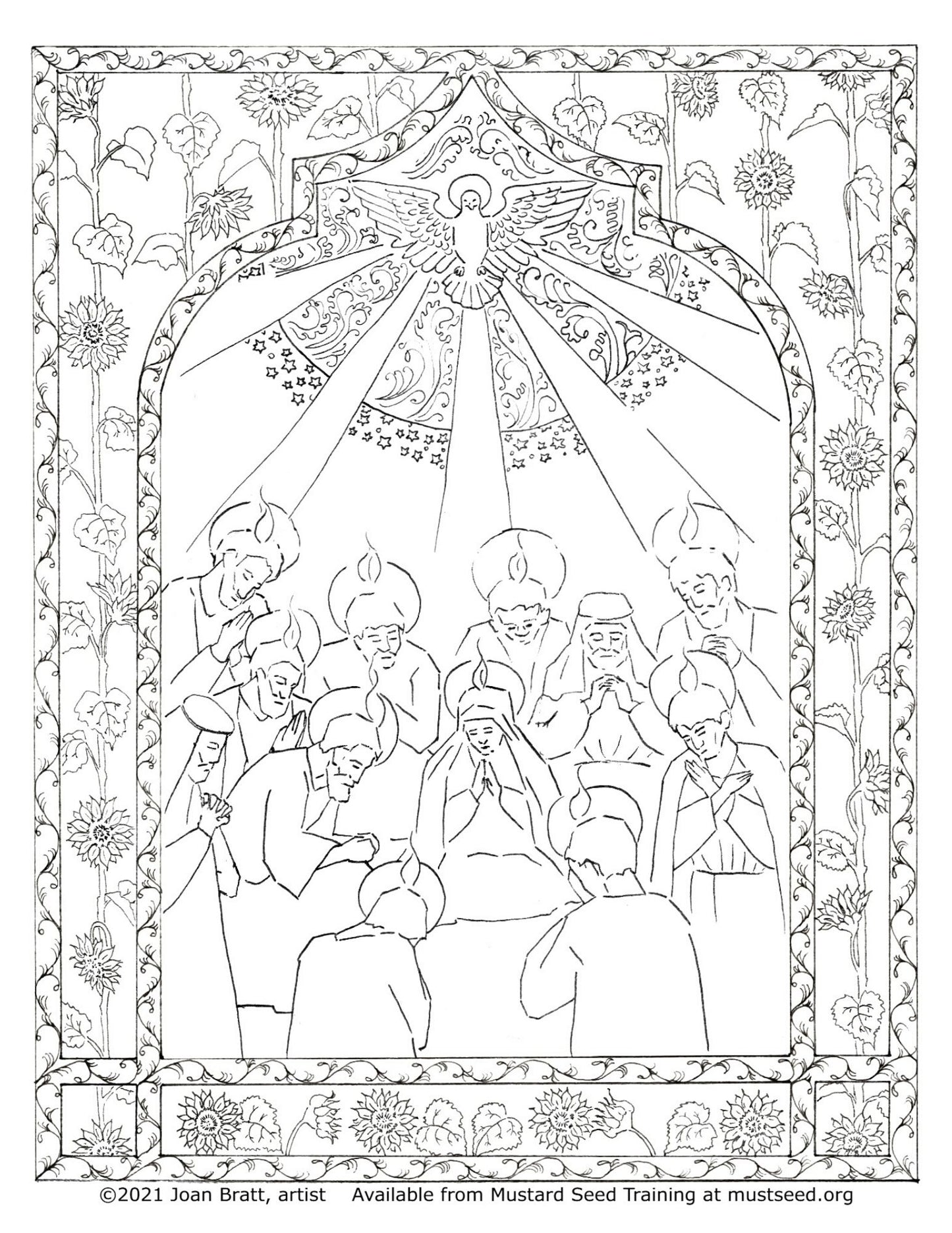 Mysteries of the Rosary Coloring Book