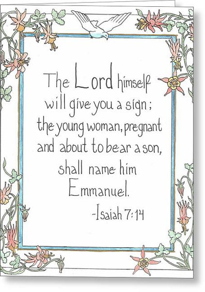 Emmanuel Prophecy - Greeting Card
