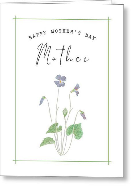 Happy Mother's Day - Purple Blossoms - Greeting Card