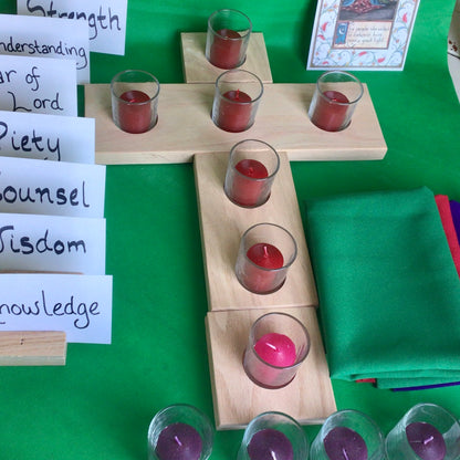 Prayer Table Set: Liturgical Cloths, Candleholder, Prayer Card & Holders