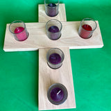 3-in-1 Candleholder for Advent, Lent & Pentecost (4 Pieces)