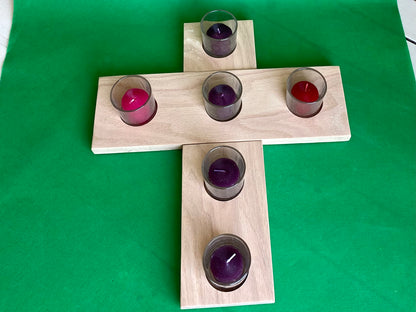 3-in-1 Candleholder for Advent, Lent & Pentecost (4 Pieces)