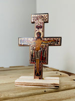 Mini-Crucifix: 3" San Damiano